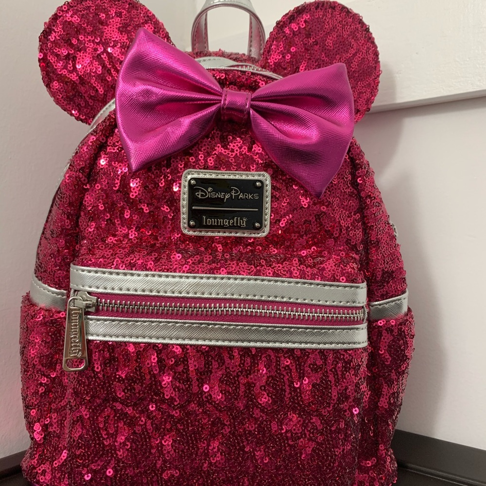 Loungefly sequined mini ears backpack